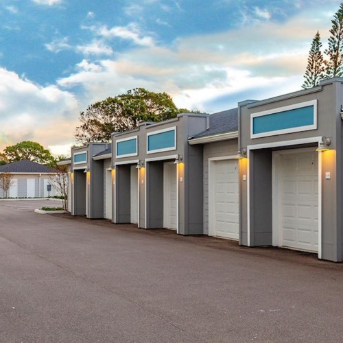 a row of garages